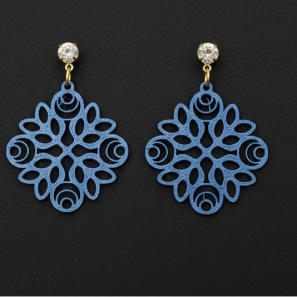 The Bloom & Blush Blue Earrings